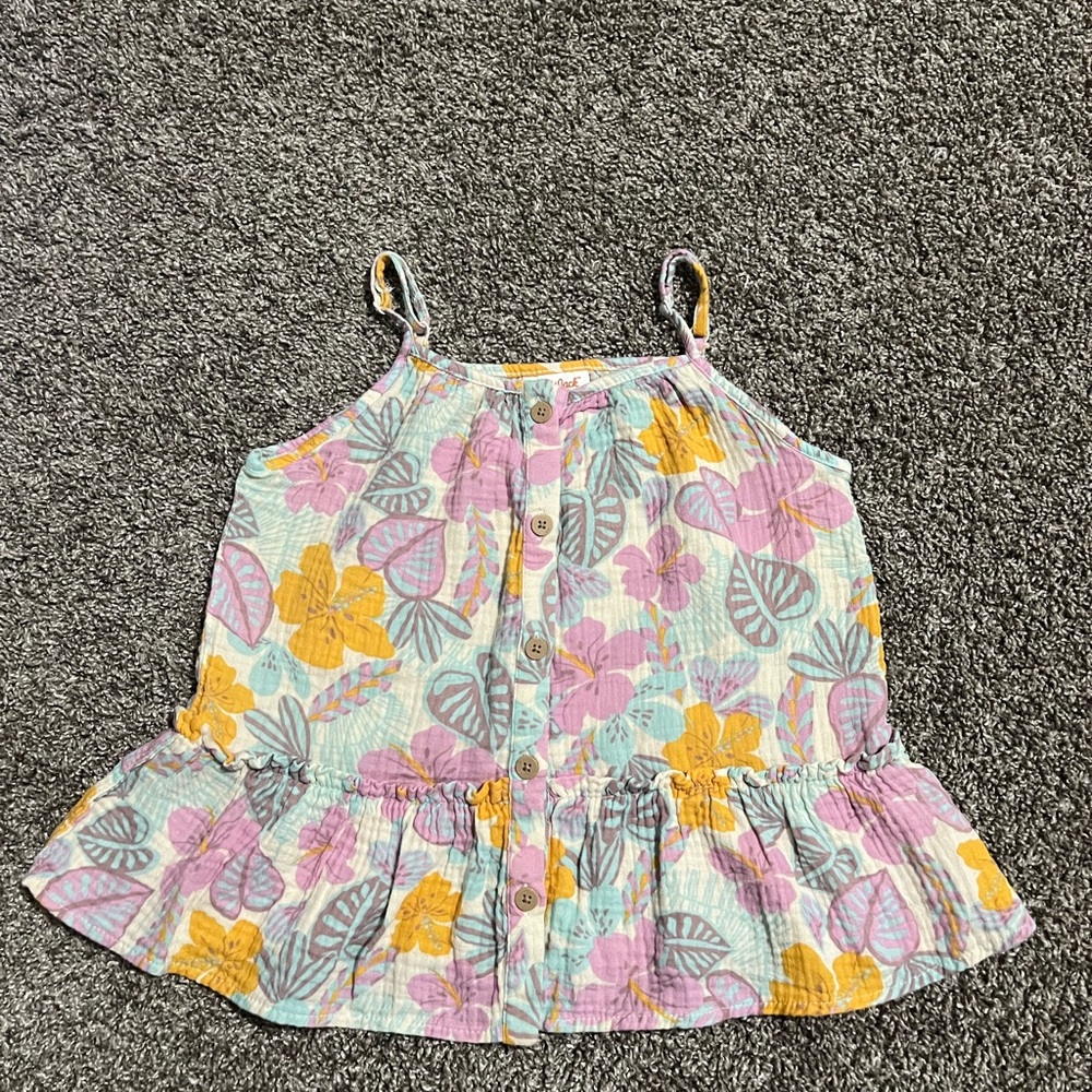 Cat & Jack girls spaghetti strap shirt sz M 7/8